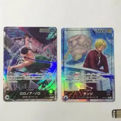 t*a様 ワンピースカード　師弟の絆　ゾロ リーダーパラレル & サンジ リーダ