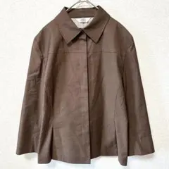 ジェイプレス　ジャケット　ブラウン　比翼仕立て　11号