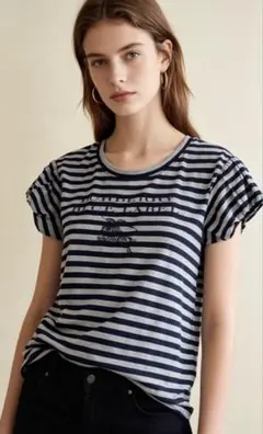 バーバリー BURBERRYストライプ 半袖Tシャツ Mのサムネイル