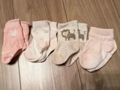 ベビー　ソックス　女の子　ピンク　4足セット　靴下　新生児