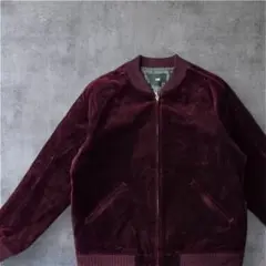 HARE スカジャン バーガンディ ベルベットスタジャン ダブルジップy2k