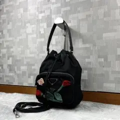 PRADA デュエット 2way 巾着 ハンドバッグ 1BH038 斜め掛け◎