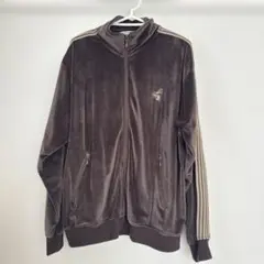 SUGGESTION ベロアトラックトップ　ブラウン