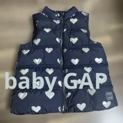 baby GAP ダウンベスト ハート柄 ネイビ 5years