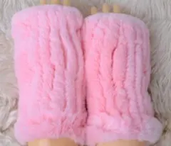 新品限定 柔らかな毛皮の レッキス編み込みアームウォーマー/毛皮 リアルファー