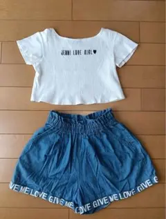 JENNI love セットアップ トップス ショートパンツ　150のサムネイル