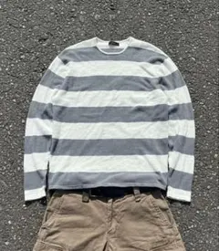 00s【archive】ZARA striped thermal T-shirtのサムネイル