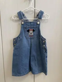 ミニーマウス刺繍デニムジャンバースカート
