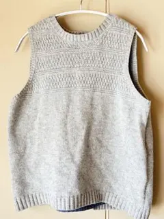 グレー ニットベスト M-Lサイズ