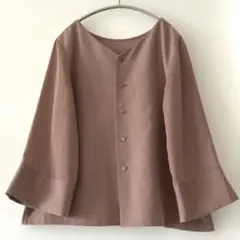 ★美品★ロペピクニック　七分袖ブラウス　ベージュピンク　サイズ38（M）のサムネイル