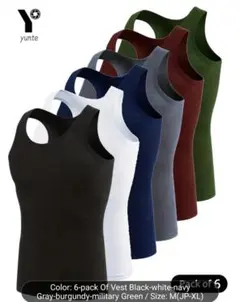 6パック アンダーシャツ M (JP-XL)