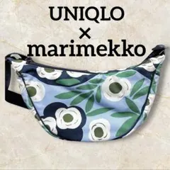 UNIQLO marimekko ラウンドミニショルダーバッグ ブルーウニッコ