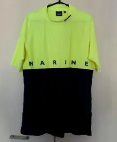 muta MARINE ムータマリン 半袖シャツ 蛍光イエロー/ネイビーのサムネイル