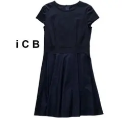 ICB ネイビー切り替えワンピース　日本製のサムネイル