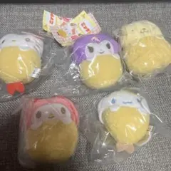 サンリオキャラクターズ　ミックスフライおくるみマスコット　フルコンプセット