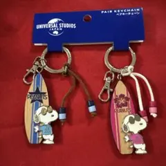 USJ スヌーピー サーフボード型キーチェーン 2個セット