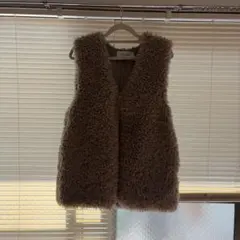 JEANASIS ボアベスト ベージュ