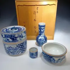 1577 茶道具 染付祥瑞宝尽皆具 石崎英治作 - メルカリ