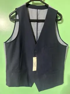 ネイビー ストライプ ベスト Lサイズ　新品未使用