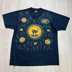 90s スクリーンスターズ Tシャツ ハロウィン 光沢ラメ かぼちゃ
