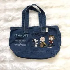 美品　ルートート　ROOTOTE スヌーピー　トートバッグ　デニムバッグ