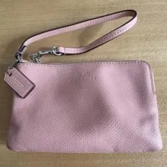 COACH ピンクレザー ポーチ