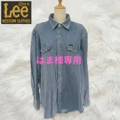 希少XL相当 Lee リー デニム ウエスタンシャツ パールスナップのサムネイル