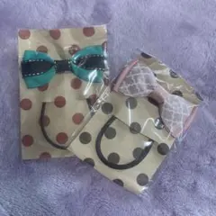 【新品未開封】リボン付きヘアゴム2種セット