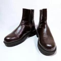 ✨美品✨ Laumeomi.. ショートブーツ M 茶 サイドゴア サイドジップ
