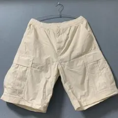 ホワイト カーゴショートパンツ 4ポケット