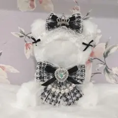 b.214 ぬい服 12cm ちびぐるみ 着ぐるみ おすわり 白黒 猫セット b.216 ぬい服 12cm ちびぐるみ 着ぐるみ メイド 白黒 ねこセット
