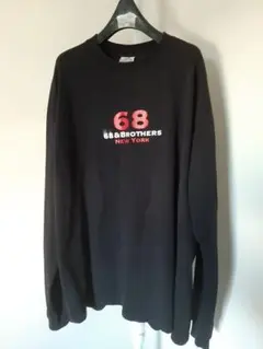 68&BROTHERS 黒 ヘヴィーウエスト長袖カットソー 2XLのサムネイル