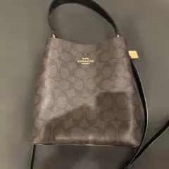 新品未使用】COACH シグネチャーキャンバス ダークブラウン CBH07