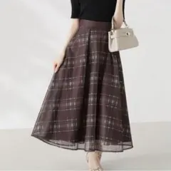 プロポーションボディドレッシング　メッシュチェックスカート