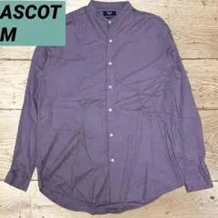 ASCOT アスコット ノーカラー 長袖 シャツ 襟なし M ウィメンズ