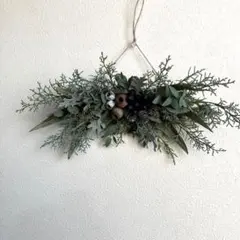 ドライフラワー　横長スワッグ　横型スワッグクリスマススワッグ