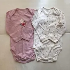 【新品未使用】UNIQLO ボディスーツ2枚セット 90㎝