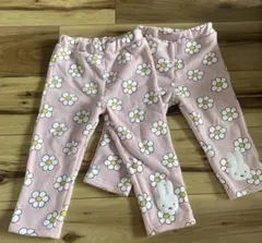 ミッフィー 花柄 レギンス 90.80cm ピンク