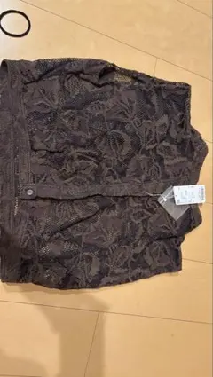 レース ノースリーブ トップス ブラウンのサムネイル