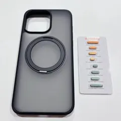 iPhone15 pro max ケース 黒 シンプル 半透明