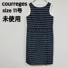 【未使用】courreges クレージュ ワンピース L ボーダー ノースリーブのサムネイル