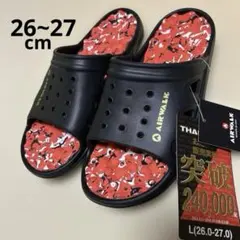 AIRWALK クッションサンダル ブラック L 26-27cm