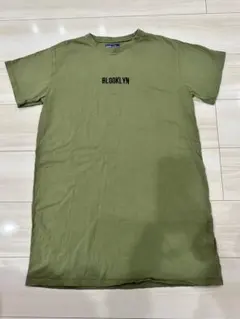 MOVEN PICK カーキ BLOOKLYNロゴ 半袖ワンピース 140cm