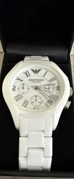 k*n様 ジャンク品Emporio Armani Ceramica ホワイト手首