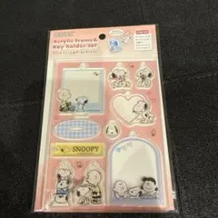 スヌーピー　アクリルフレーム&キーホルダーセット
