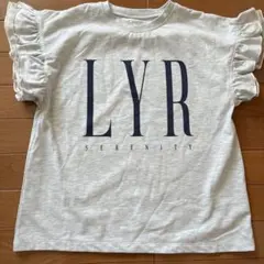 GLOBAL WORK フリル袖ロゴTシャツ グレー150サイズのサムネイル