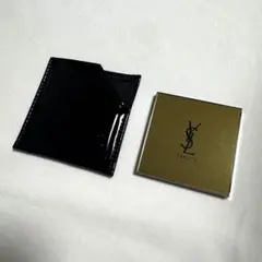 YSL BEAUTE 正方形ミラー 黒ケース付き