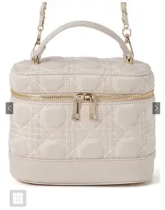GRL バニティバッグ ベージュ キルティングショルダーバッグ