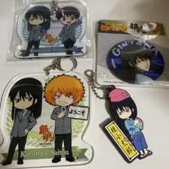 銀魂 桂小太郎 セット 缶バッジ ラバスト アクリルキーホルダー