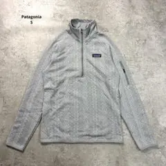 Patagonia 総柄ベターセーター ハーフジップジャケット ライトグレー S
